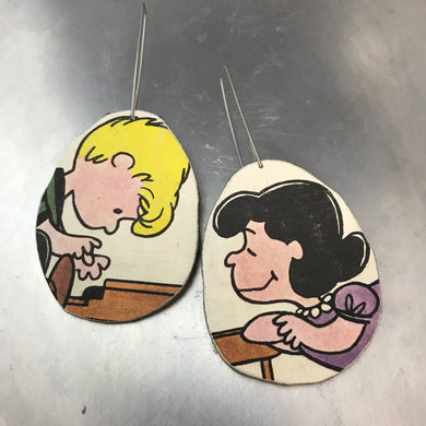 Lucy & Schroeder Recycled Book Cover Earrings