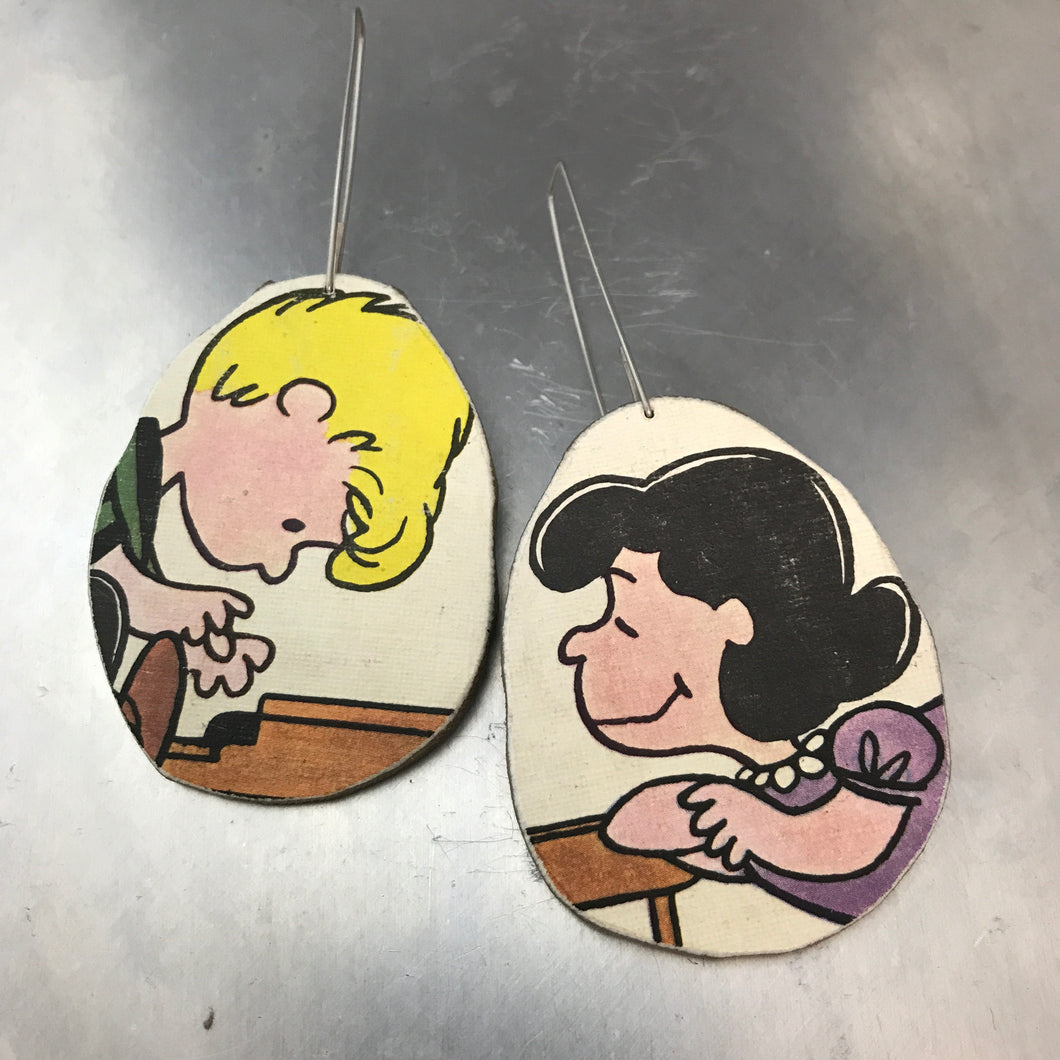 Lucy & Schroeder Recycled Book Cover Earrings
