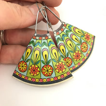 Load image into Gallery viewer, Brazillian Tin Fan Upcycled Earrings